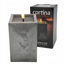 Светодиодная свеча на батарейках R6 15х8 см Concrete Effect Grey